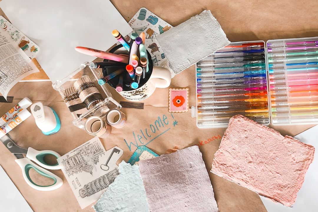 A picture of a preparation of an art and craft