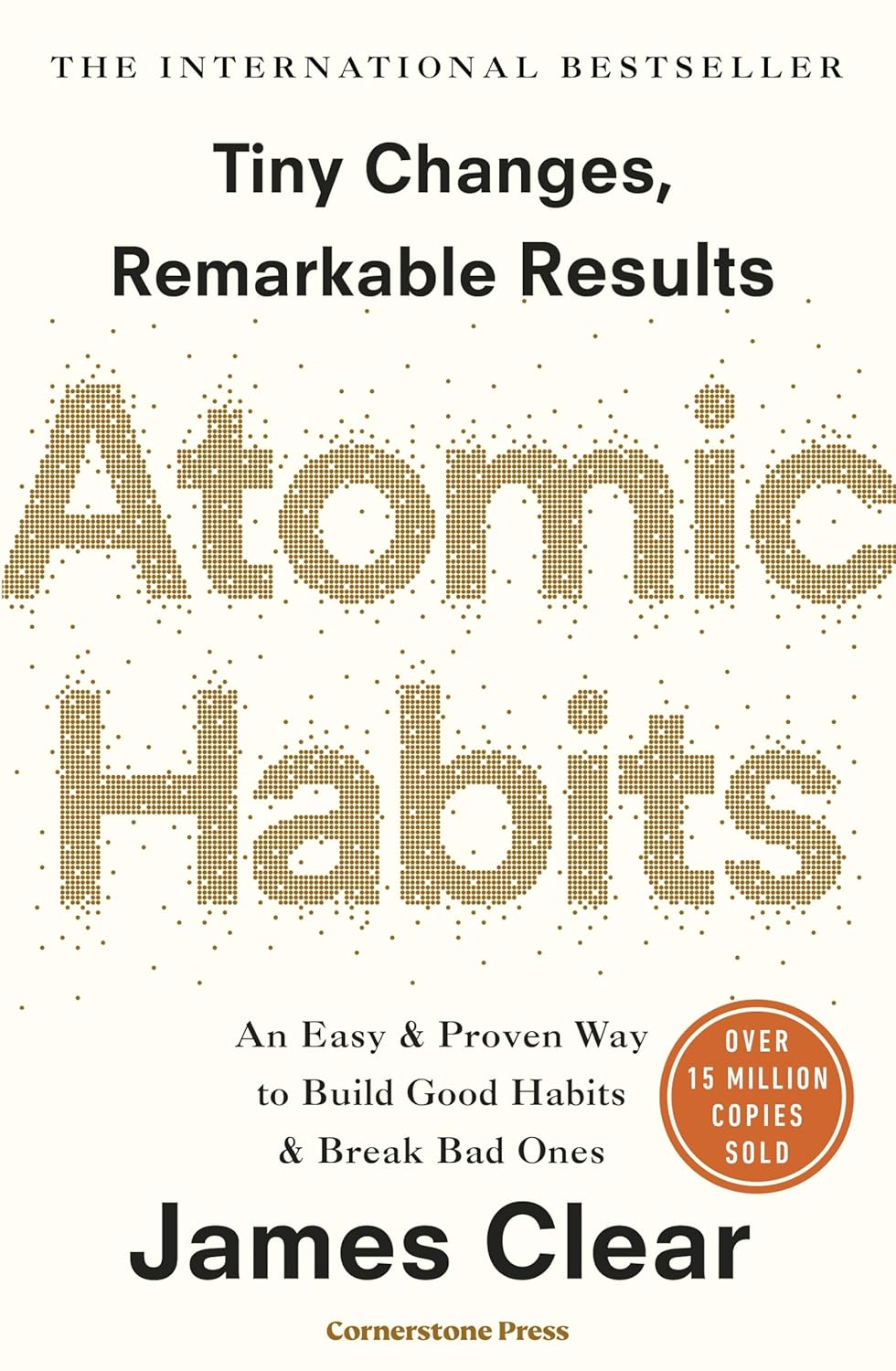 A picture of a book cover with big words.